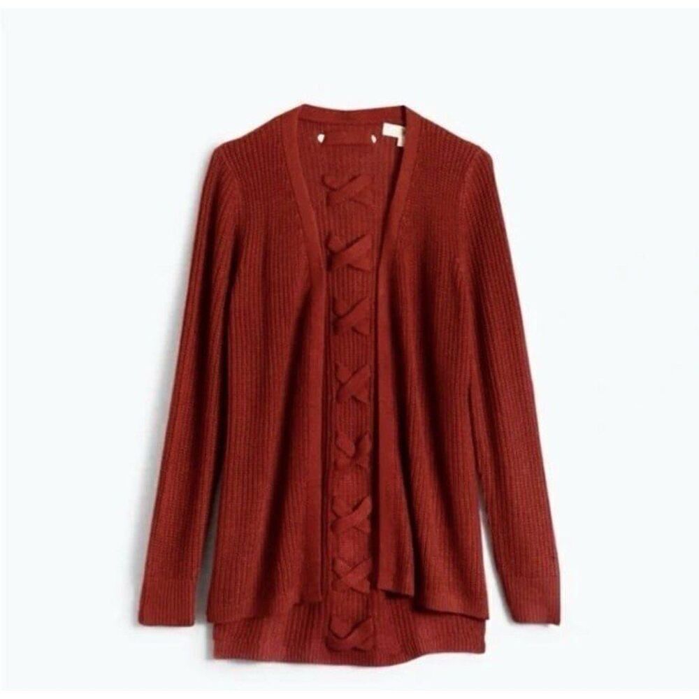 Pinque New Women Small Jamelya Cross Back Detail Knit Cardigan Sweater Coquette